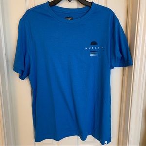 Mens Blue Large Hurley Logo Tee Tshirt EUC No Flaws